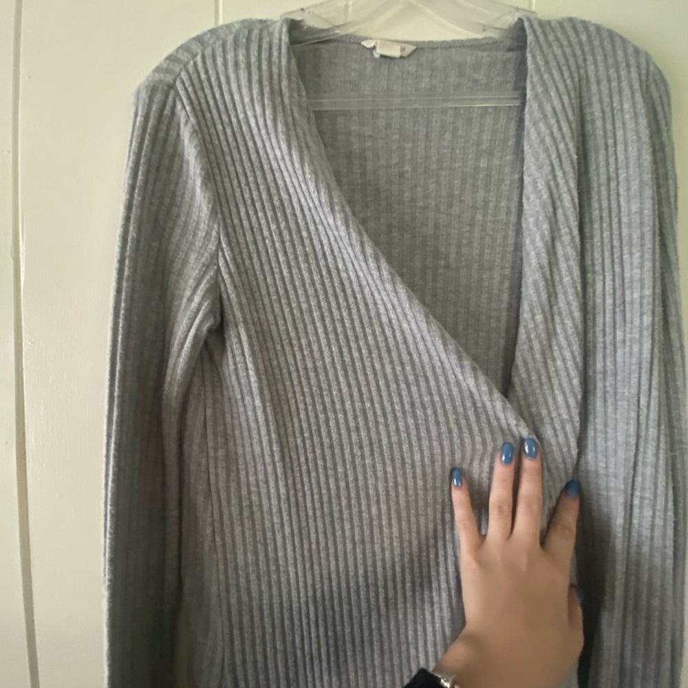 Light gray cardigan